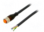 Cable: for sensors/automation | M12 | PIN: 8 | straight | 2m | plug | 2A