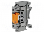 Splice terminal: rail | Urated: 400V | screw terminal | grey | 16A