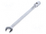 Wrench | combination swivel head socket,with joint | 206mm