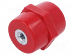 Support insulator | L: 75mm | &Oslash;: 42mm | Uoper: 2kV | UL94V-0 | Body: red