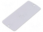 Front panel | aluminium | W: 36.9mm | L: 85.8mm | Thk: 2mm