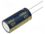Capacitor: electrolytic | low ESR | THT | 1500uF | 63VDC | &Oslash;18x35.5mm
