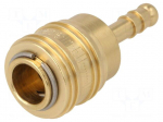 Quick connection coupling | straight | max.35bar | brass | D: 25mm