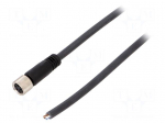 Cable: for sensors/automation | M8 | PIN: 4 | straight | 3m | plug | 30VAC