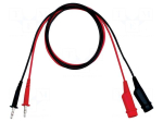 Test lead: kit | Imax: 3A | Len: 1m | red and black