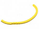 Marker: cable | Marking: - | 1.3&divide;3mm | PVC | yellow | leaded | PA-02 | L: 3mm