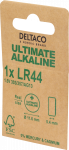 LR44 button cell battery DELTACO Ultimate Alkaline, 1,5 V, 1-pack / ULT-LR44-1P