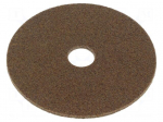 Grinding pin | fleece | Dim: &Oslash;125x3mm | Grit: 6A | mounting holes