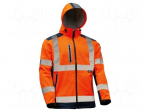 Softshell jacket | Size: M | orange-navy blue | warning