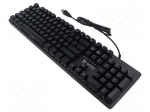 Keyboard | black,blue | USB A | wired,US layout | 1.8m
