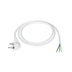 Elektrimaterjalid // Elektri laiendid, Pikendusjuhtmete, hajutuste ja UK ja USA adapterite komplekt // Przew&oacute;d zasilający 3x1,5mm biały 3m z wtyczką kątową