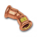 Gāzes Cu-PRES līkums 45gr FF 22 SANHA-Press&reg; Gas līkums 45&deg;FF, 10041