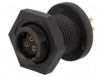 Connector: circular | socket | female | 6.5A | 125V | PIN: 3 | EN2 | THT