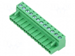 Connector: pluggable terminal block | plug | female | 12A | 300V | 1x12
