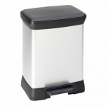 CURVER TRASH CAN DECO BIN 30L /IML METALLIZED
