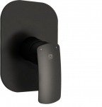 Concealed shower mixer rosette and handle black