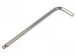 Wrench: hex key | spherical | HEX 5mm | Overall len: 123mm | long
