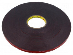 Tape: fixing | W: 12mm | L: 33m | Thk: 1.5mm | acrylic | black | 149&deg;C