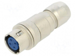 Connector: circular | push-pull | plug | PIN: 4 | 2A | HR10 | gold-plated