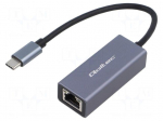 USB to Ethernet adapter | USB 3.1 | PnP | grey | 0.18m | aluminium