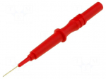 Measuring tip | 1A | 600V | red | Socket size: 4mm | Overall len: 93.8mm