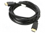 Cable | HDMI plug,both sides | PVC | 3D,4K,ARC,CEC 2.0 | 3m | black