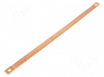 Braids | earthing tape | W: 14mm | 10mm2 | &Oslash;1: 7mm | &Oslash;2: 7mm | 75A | L: 300mm