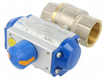 Ball valve | max.25bar | brass | TEFLON | A: 137mm | B: 71mm | C: 144mm