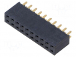 Connector: pin strips | socket | female | PIN: 20 | straight | THT | 2x10