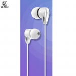 iKAKU KSC-310 Universal Lightweight HiFi In-Ear Headphones 3.5mm with Microphone 1.2m White