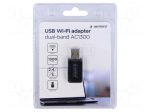 PC extension card: WiFi network | USB A plug | USB 3.0 | black