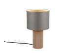 Trio Canio table lamp 27 cm E27 wood/grey gaismeklis 568100111 4017807617221