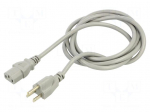 Cable | 3x0.75mm2 | IEC C13 female,NEMA 5-15 (B) plug | PVC | 1.8m