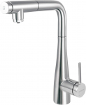 Kitchen faucet with water filter connection with pull-out spout