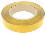 Tape: marking | yellow-black | L: 50m | W: 50mm | self-adhesive | PVC
