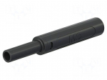 Laboratory connector: 4mm banana | socket | 1kV | 32A | L: 65mm | black