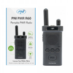 Portable radio station PNI PMR R60 446MHz, 0.5W, 16 programmable channels, 16 PMR and 50 CTCSS and 104 DCS tones, Scan, key lock, SOS, Monitor, 1200mAh battery