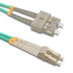 Qoltec Patchcord fiber optic LC/UPC - SC/UPC | Multimode | 50/125 | OM4 | Duplex | 3m
