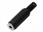 &Uuml;hendused // Different Audio, Video, Data connection plug and sockets // 2205# Gniazdo jack 3.5 mn na kabel plastikowe
