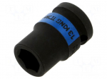 Socket spanner,impact | 13mm | 1/2" | Socket bit length: 38mm | short