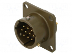 Connector: circular | socket | male | PT/451 | 7.5A | 600V | PIN: 10 | olive