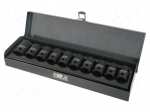 Wrench-set | 6-angles,socket spanner,impact | 1/2" | 10pcs.