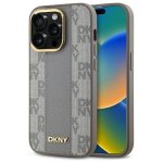 Other Phone Accessory DKNY  DKNY Leather Checkered Mono Pattern MagSafe iPhone 14 Pro Case - Beige
