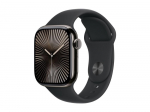 Apple Watch Series 10 GPS + Cellular 42mm Slate Titanium Case with Black Sport Band - S/M