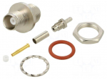Connector: TNC | socket | straight | 50&Omega; | crimped | Contacts: brass
