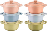 Set 6x Mini Cocotte round 10 cm, multicolor