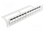 Patch panel | white | Number of ports: 12 | 10" | rack 10" | RACK