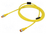 Cable: for sensors/automation | M12 | PIN: 5 | 3m | plug | 60VDC | 50VAC
