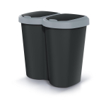 T&ouml;&ouml;riistad ja m&otilde;&otilde;teseadmed // Uued tooted t&ouml;&ouml;riistade, tarvikute kategoorias // Kosz na śmieci Compacta B Duo, Szary/czarny, pojemność 40L, Jedna komora, Dwie pokrywki, Wersja przyścienna, NDBS40-429U_S411