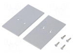 Cap for LED profiles | silver | steel | Application: VARIO30